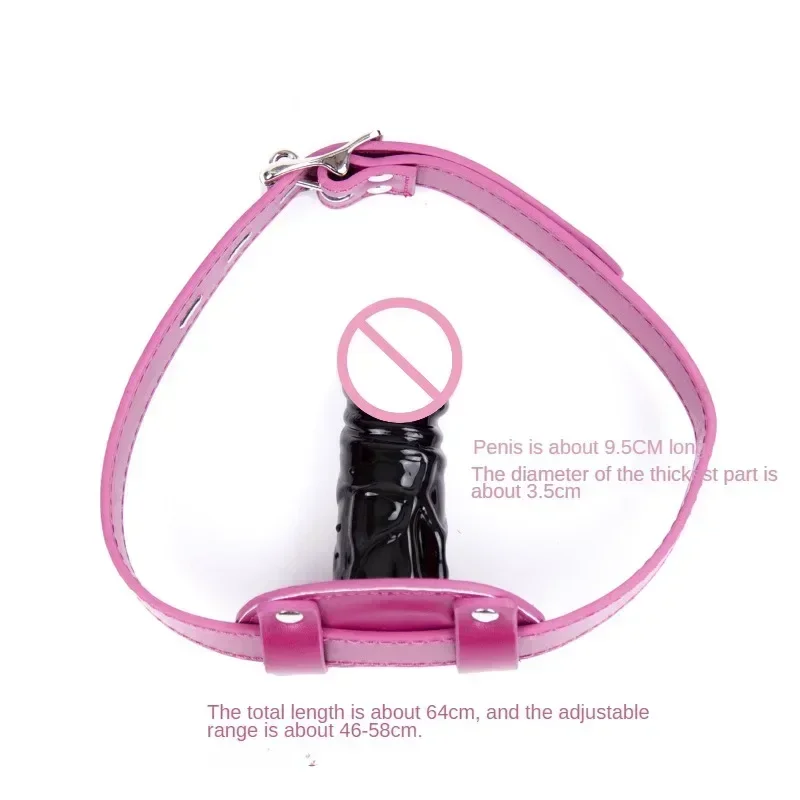 Penis-shaped Mouth Gag Penis Plug Oral Dildo Open Mouth Gag  Fetish SM Bondage Restraints Sex Adult Game Toys for Couples