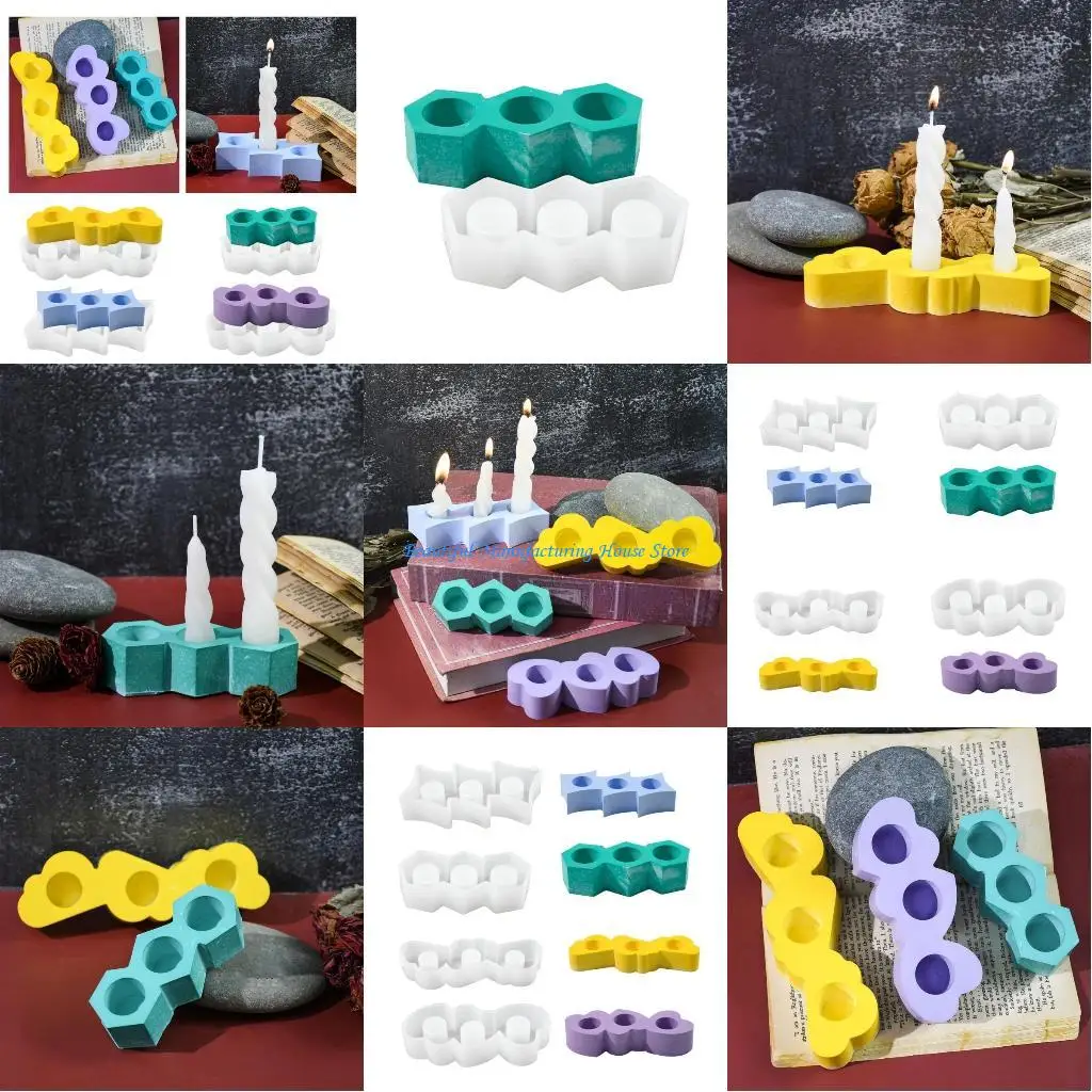 

E56A Heart/Flower Stand Mold for Making Pillar Holder Tealight Holder