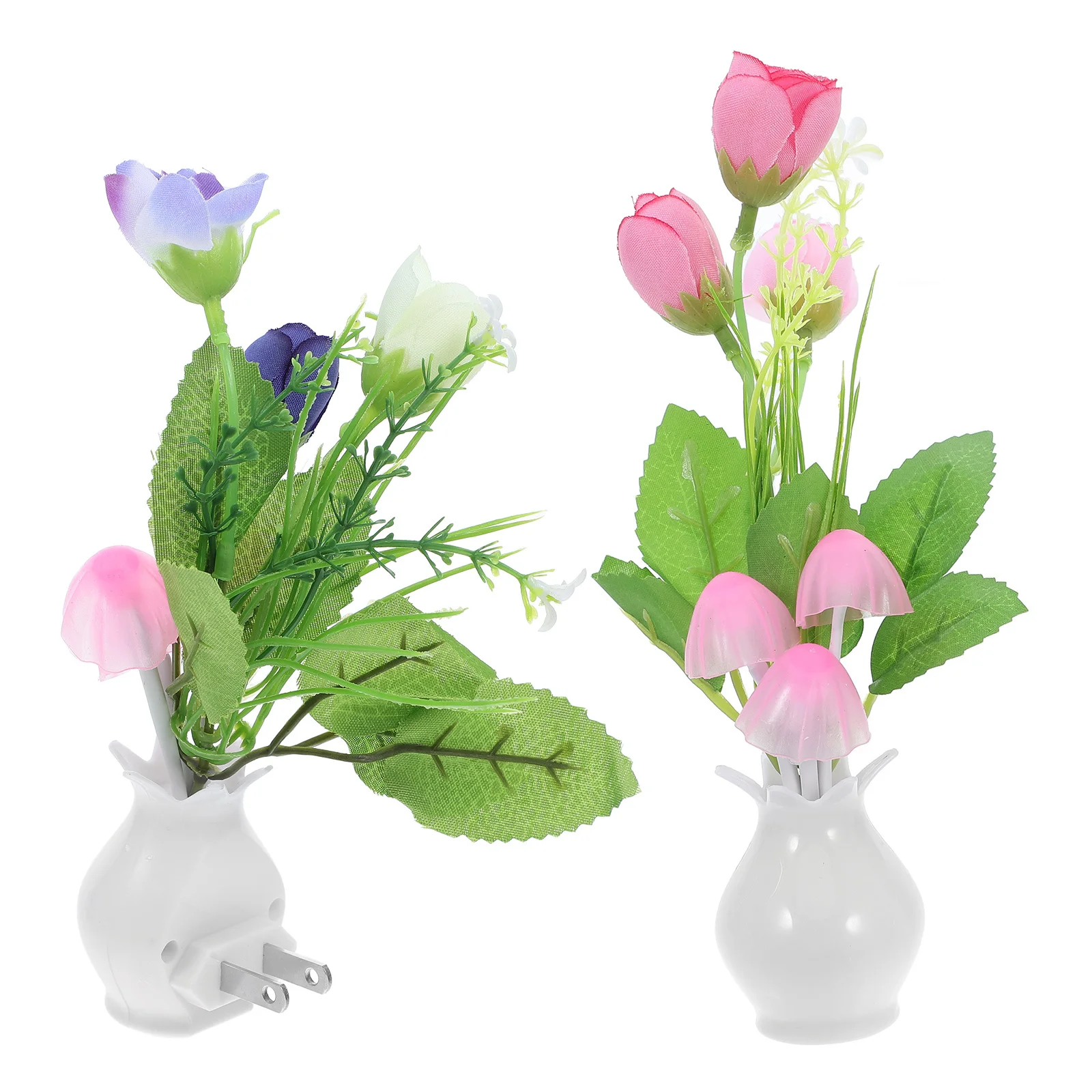 2 قطعة Led ضوء الليل زهرية شكل الاستشعار التلقائي لغرفة النوم سطح المكتب الجدول مصباح المكونات في ضوء الجو الزخرفية