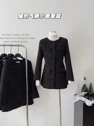 Women Black Gothic Two Piece Suit Sets Vintage Long Sleeve Luxury Coat with Skirt Harajuku Y2k Elegant Skirts Sets 2000s Clothes