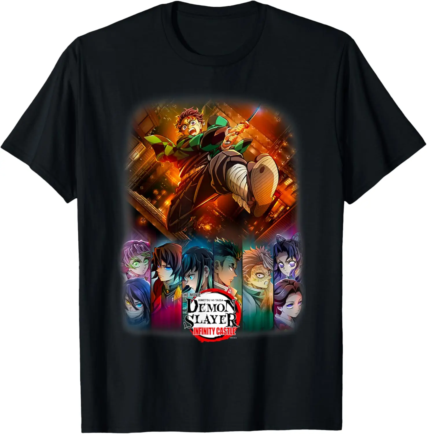 Demon Slayer: Infinity Castle Tanjiro Anime Group Poster T-Shirt S-6XL