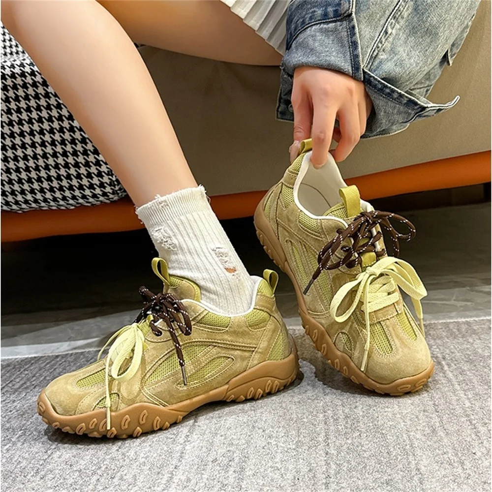 FEDONAS New Women Suede Leather Sneakers Training Shoes Woman Contrast Casual Shoes Fashion Sport Platforms Sneakers Shoes Flats