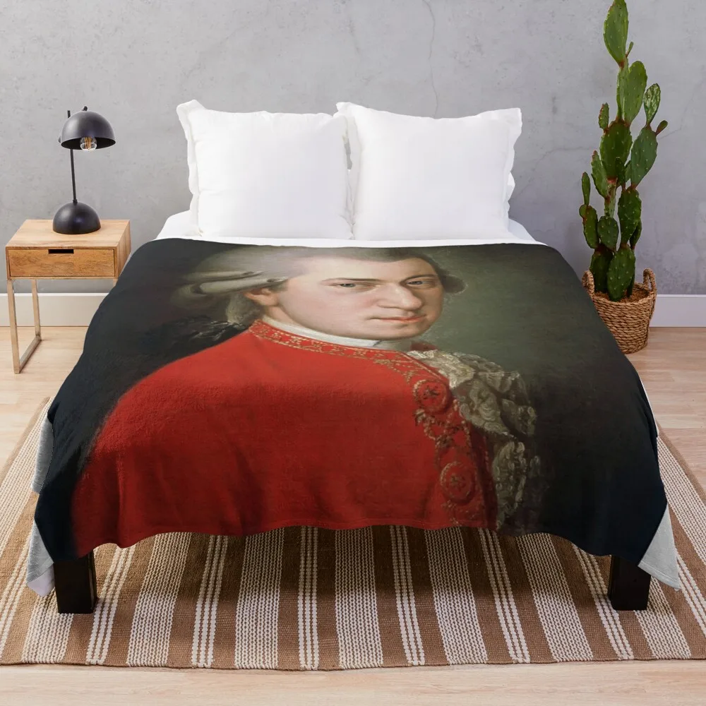 

Wolfgang Amadeus Mozart Throw Blanket Travel Soft Beds Quilt Shaggy Blankets