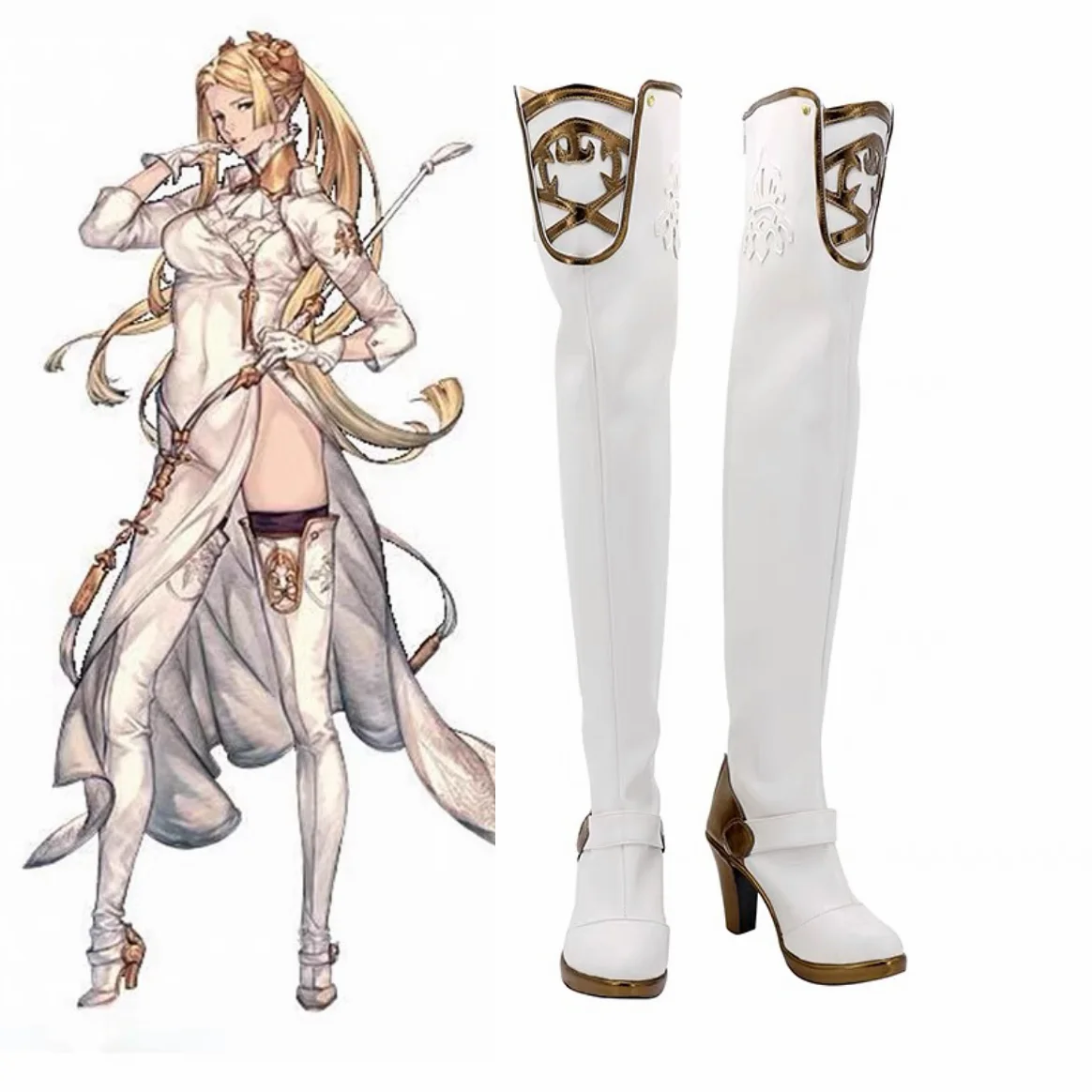 Game NieR Automata YoRHa Commander Cheongsam Cosplay Shoes Boots Women