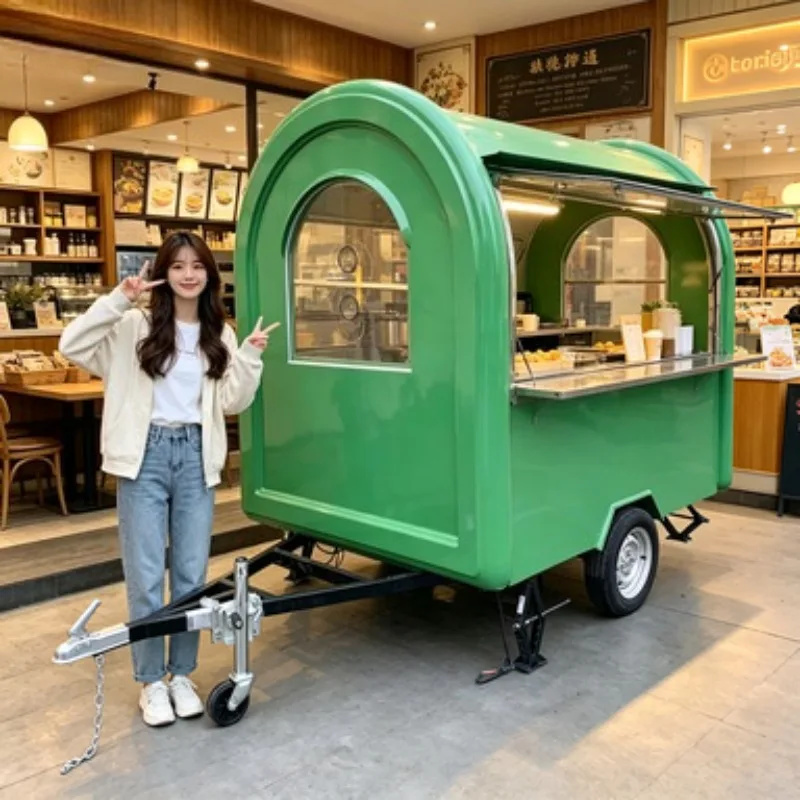 

Mobile Bar Trailer Vending Food Truck Catering Cart Full Kitchen Remorque Camion Restaurant