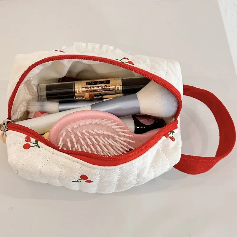 Kawaii Sanrio Hello Kitty Cosmetic Bag Cute Kt Pattern Portable Large Capacity Storage Toiletry Bag Kawaii Girl Birthday Gift image 5