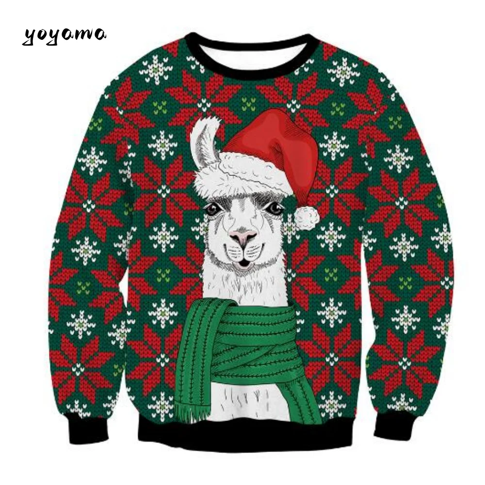 

Festival Christmas Sweatshirts for Mens Cute Santa Claus Graphic Christmas Sweatshirts Men 3D Print Holiday O-Neck Sweatshirts