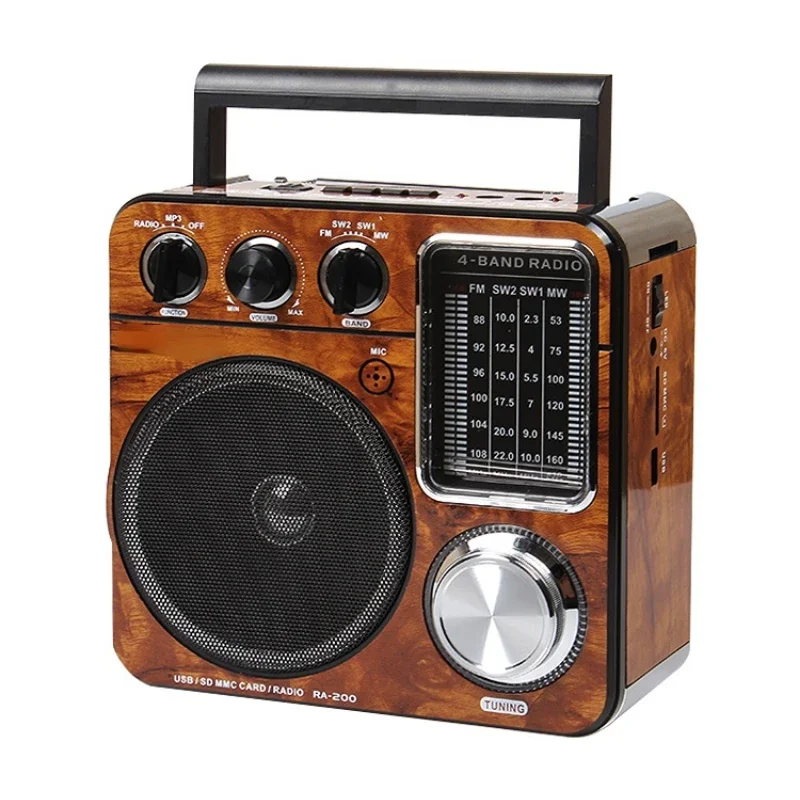 

Retro Radio for the Elderly Antique Desktop Charging Plug USB Player Portable Semiconductor