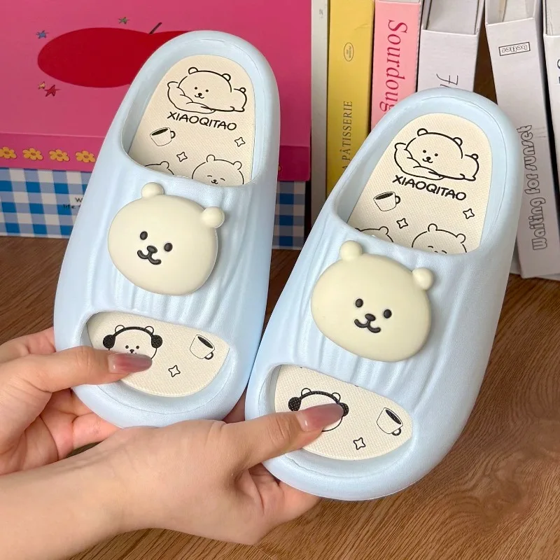 

Аниме-шлепанцы Chiikawa Joke Bear для женщин, из ЭВА, со съемной стелькой, мягкой подошвой, противоскользящие, летние, для дома и улицы, милые, 2026