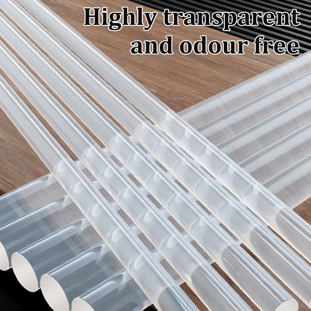 10PCS Clear Hot Melt Glue Sticks 7 / 11mm Super Sticky High Temperature Hot Glue Strips Home DIY Tools for Electric Glue Gun