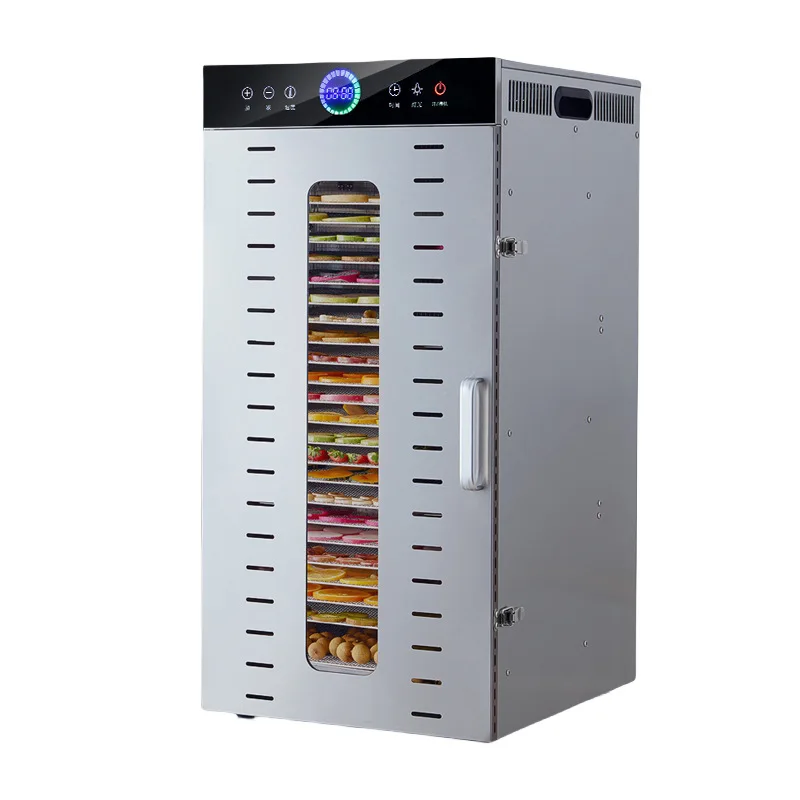 

Дегидратор для продуктов на 24 лотка, умная сушилка для овощей и фруктов из нержавеющей стали, коммерческая сушилка для дома и бизнеса