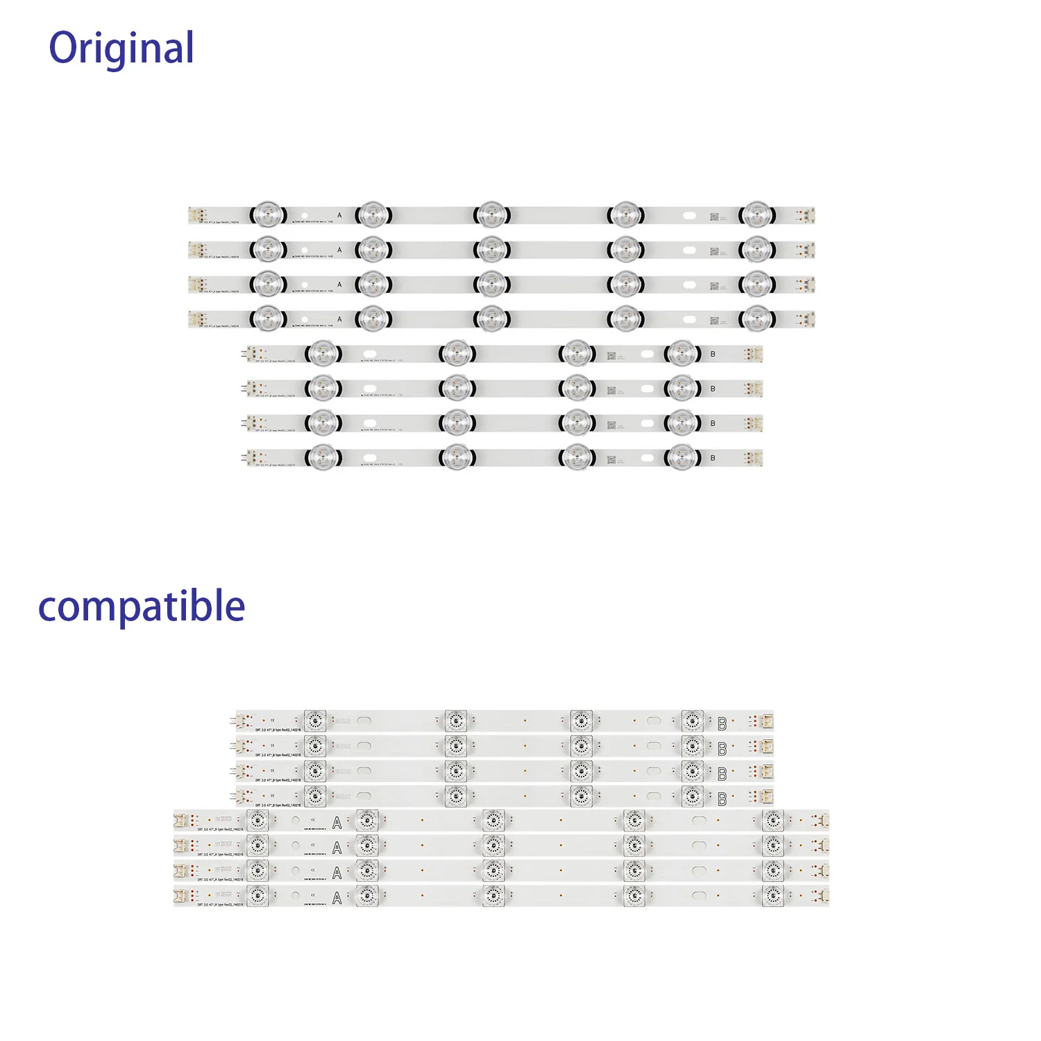 40PCS/5set LED Backlight strip for LG LC470DUE FG A1 A2 A3 A4 M1 M2 M3 M4 47LB570U 47LB570V 47LB572V 47LY540S 47LF5800 47LF5610