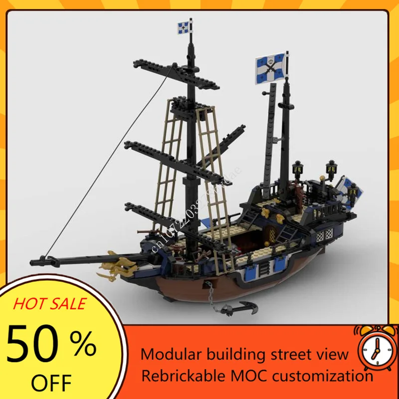 779PCS MOC Victoria Frigate HMS Romulus Building Blocks Warship Model Technical Bricks Set DIY Assembly Kids Puzzle Toys Gifts