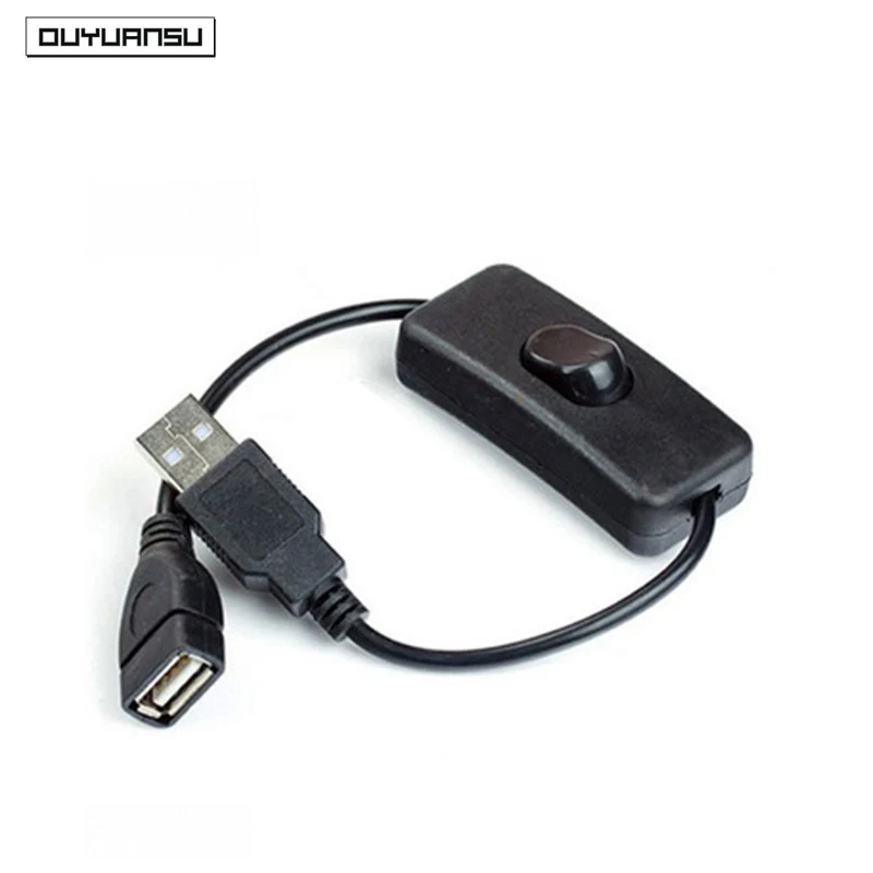 30cm USB Cable With Switch ON/OFF Cable Extension Toggle For USB Lamp USB Fan Power Supply Line Durable  Adapter