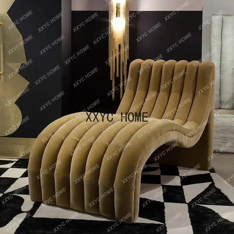 A  Modern Strip Chair Nordic Restaurant Creative Stool Model Room Leisure Bending Chair
