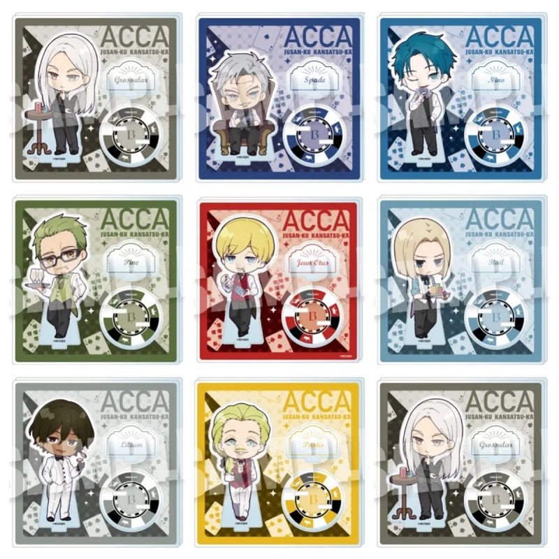

Anime ACCA: 13-Territory Inspection Dept 10cm Acrylic Stand Figure Keychains Desktop Ornament Animation Periphera Souvenir
