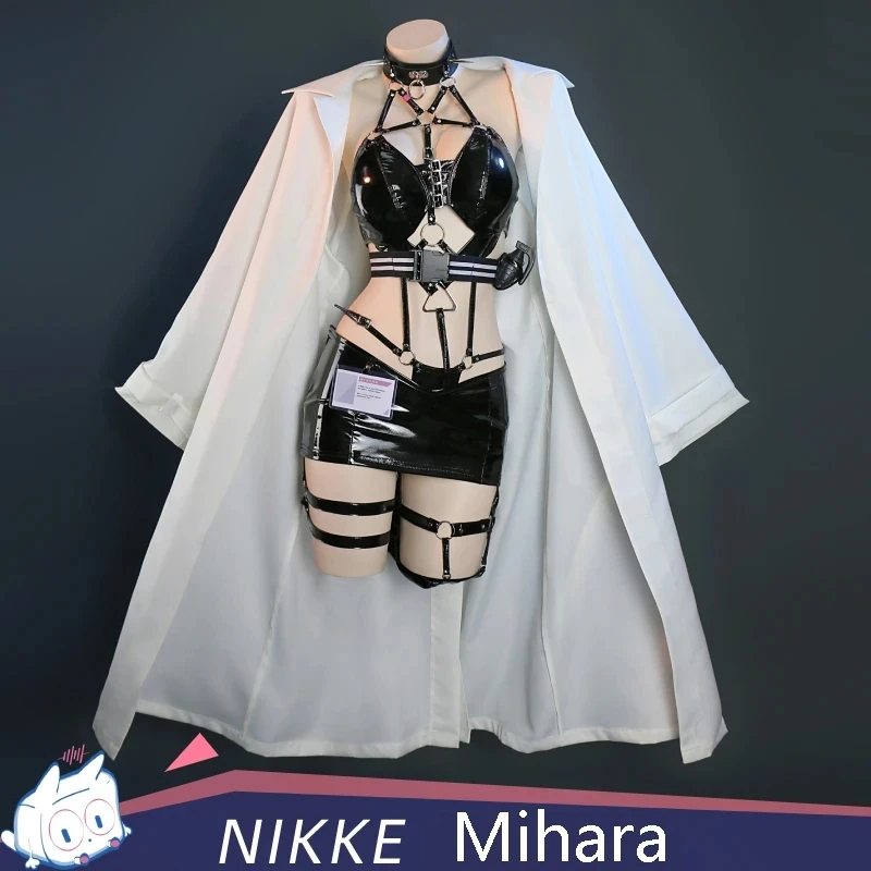 Gioco Nikke Goddess of victory Mihara Costume Cosplay Sexy Faux PU Leather Uniform outfit Bunny Girl tute vestiti di Halloween