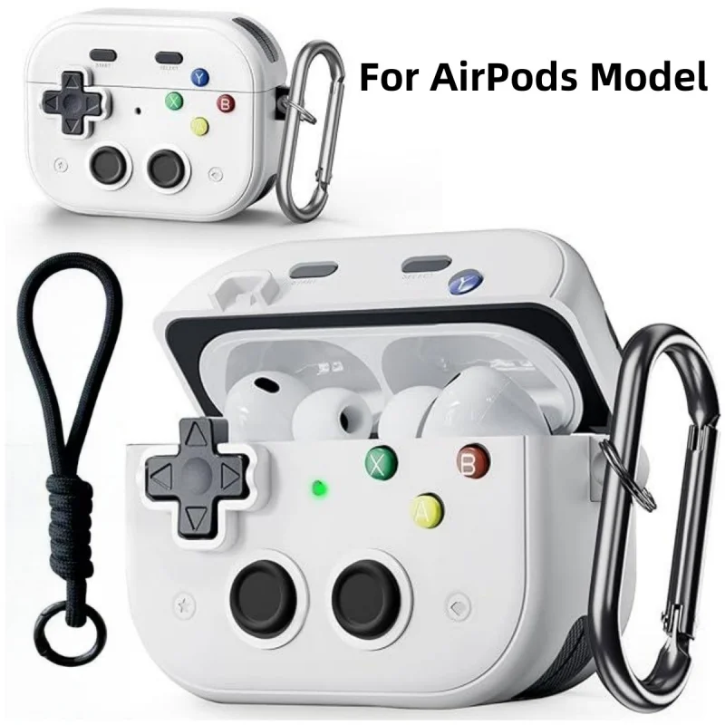 PC Hard Case for AirPods 3 4 Pro 3 2025 Cases Cover 3D Game Console New Drop Protection ﻿For AirPods 4 Pro Pro 3 Earphone Cases