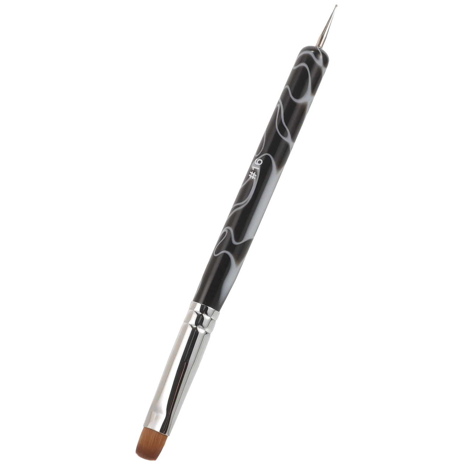

Black 16# Double Head Brush Dotting Pen for Manicure Nail Drawing Tools Salon Painting Supplies Nail Brush manicure brush