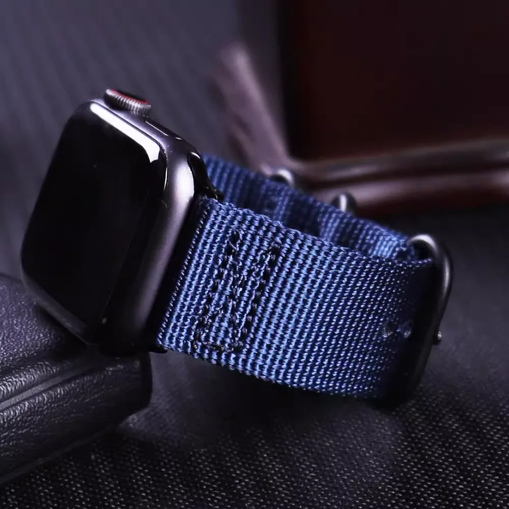 Straps For Apple watch band 44mm 40mm 45mm 41mm 42mm 46mm 49mm Nylon belt bracelet correa iwatch series 11 10 7 6 9 SE 8 Ultra 3