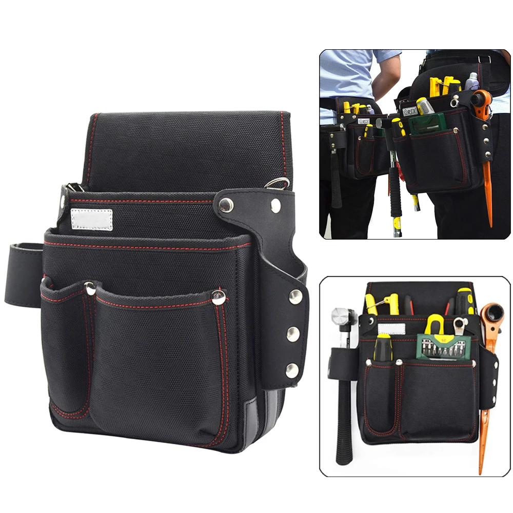 Tool Pouch Multi-functional Waterproof Drill Holster Waist Tool Bag Electric Waist Belt Tool Pouch Bag for Wrench Hammer