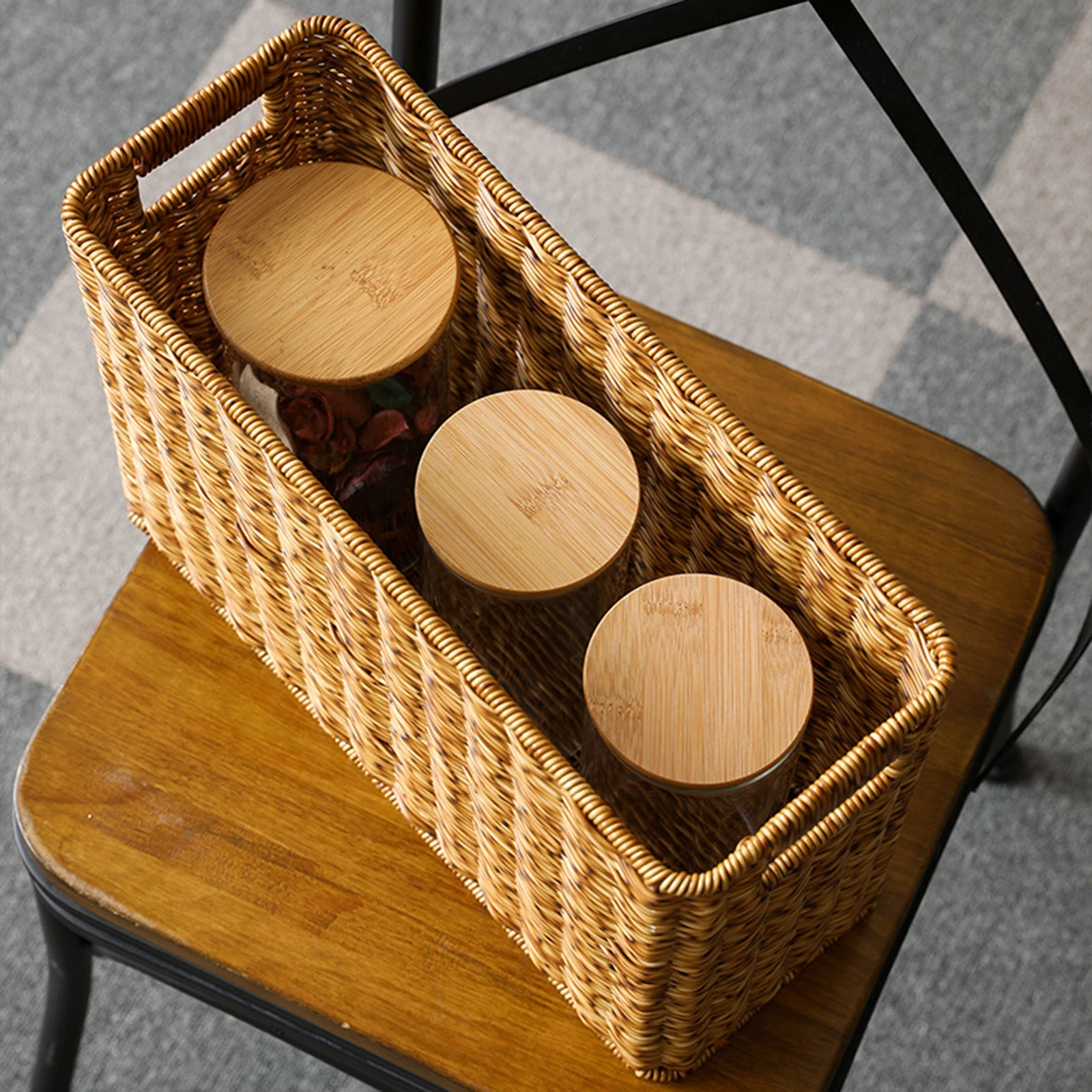 Magazine Basket Organizer Decorative Containers Finishing Basket for Magazine Newspaper