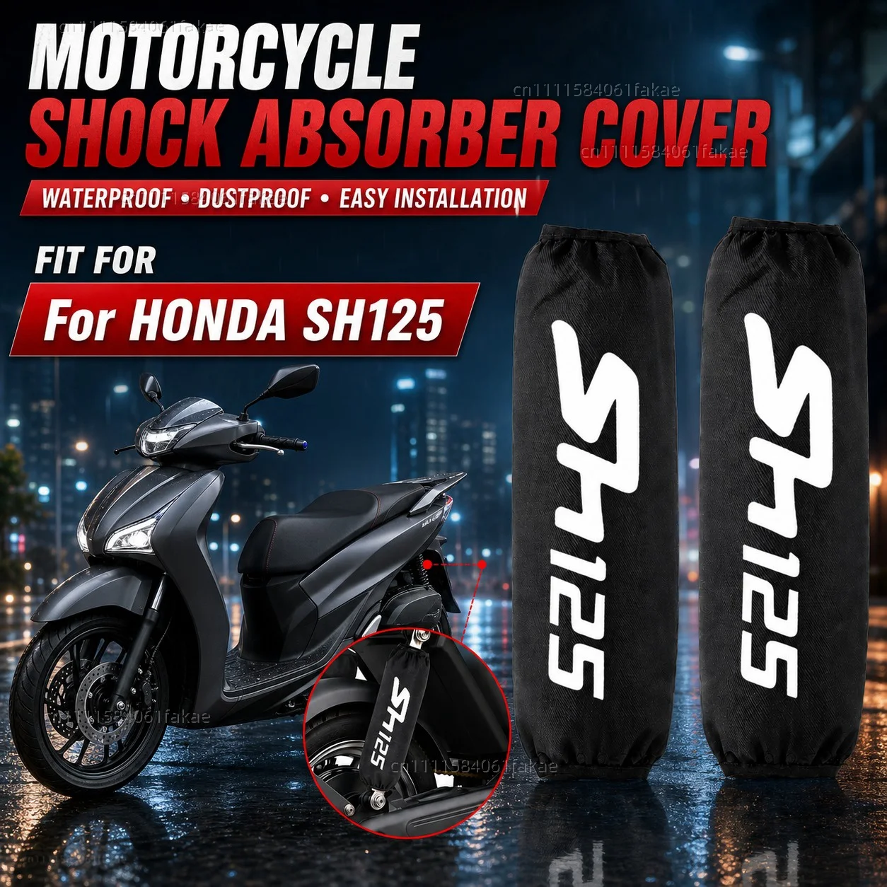 For HONDA SH125 SH125i SH 125 150i Motorcycle Rear Shock Absorber Protector Cover 270mm 350mm Suspension Protection Guard