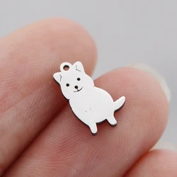 3pcs Tiny Australian Quokka Charms Pendant Stainless Steel Accessories for Jewelry Making DIY Tassels Bracelets Earrings Craft