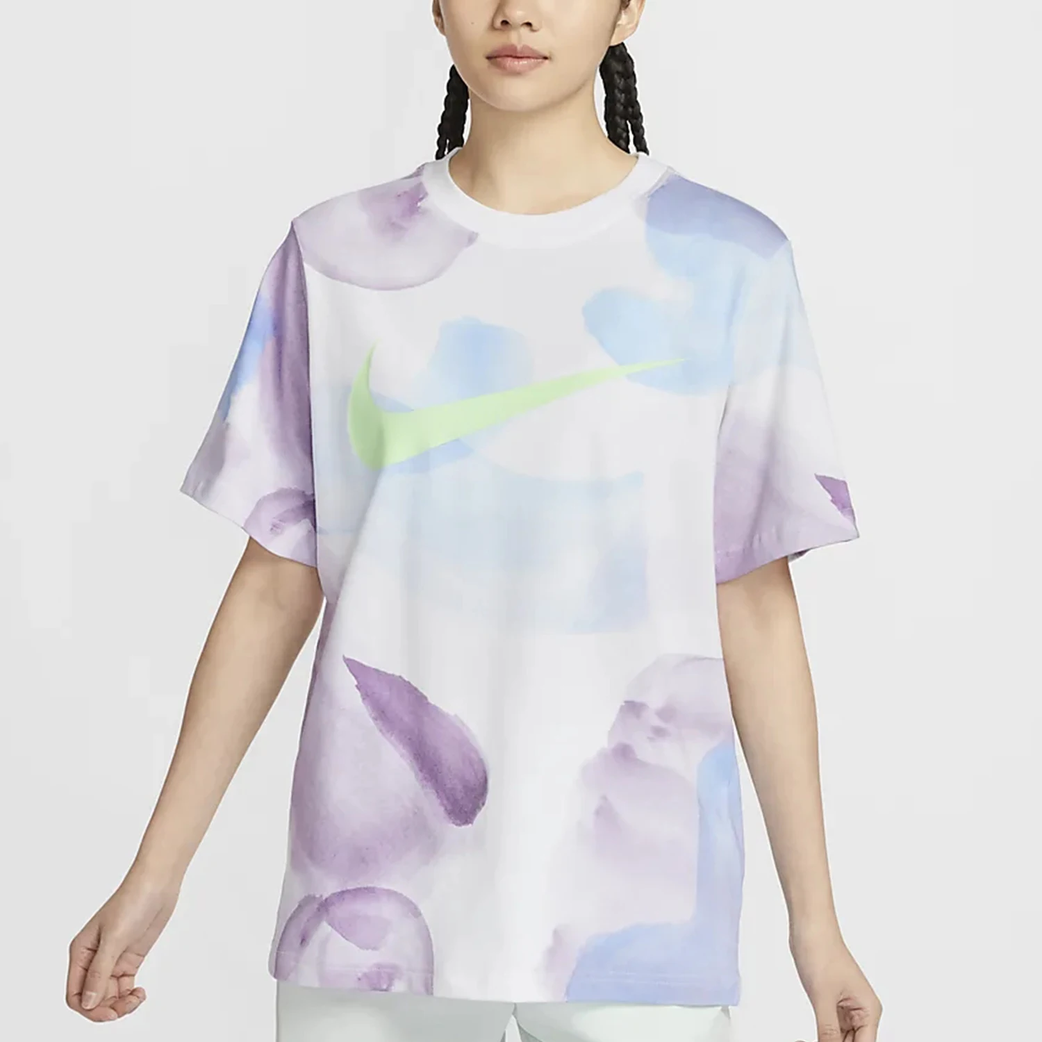 

Nike Official Authentic 2024, новая летняя женская модная трикотажная футболка с принтом HF6178-100