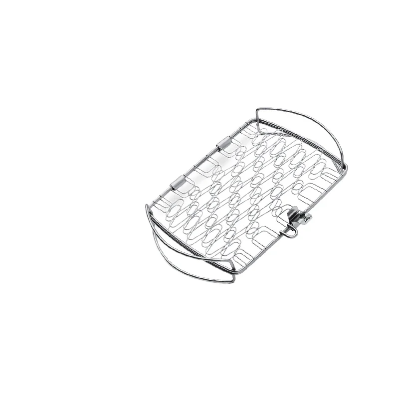 Small Size Fish Grilling Net Grilled Fish Clip BBQ Grill Stainless Steel Outdoor Barbecue Tool Barbecue Net Clip