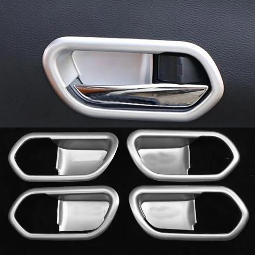 For Nissan Kicks  2016 2017 2018 ABS Inner Door Handle Catch Cover Bowl Cup Trim Handle Protector Sticker Accessories 4PCS