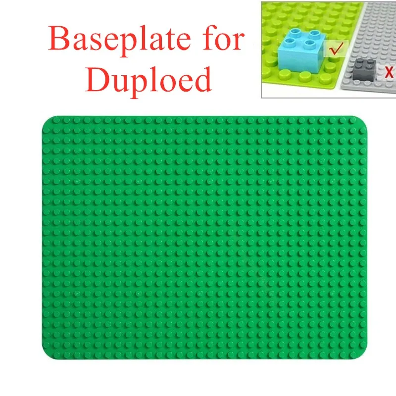 Plaque de base 24x32 points, grand panneau de briques pour mur ou sol DIY, Compatible avec Duplo, jouet cadeau éducatif pour enfants