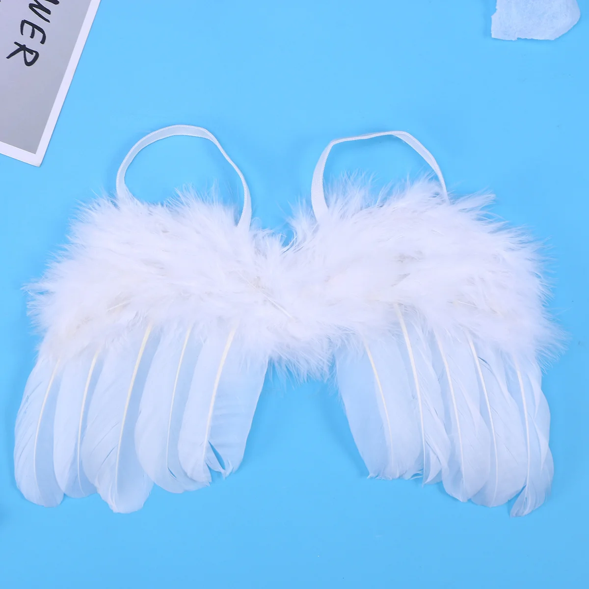 

White Angel Wings 1 Piece Newborn Baby Photo Prop for Birthday Party Family Shower Childrens Photography Accessory