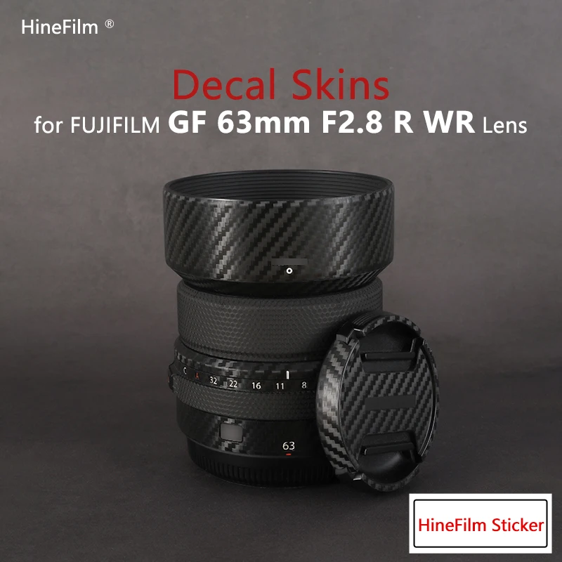 

Hinefilm Skin for Fuji GF63 F2.8 Lens Skin 63 f2.8 Lens Sticker Protective Film for Fujifilm GF63mm F2.8 R WR Lens Skin 63F2.8