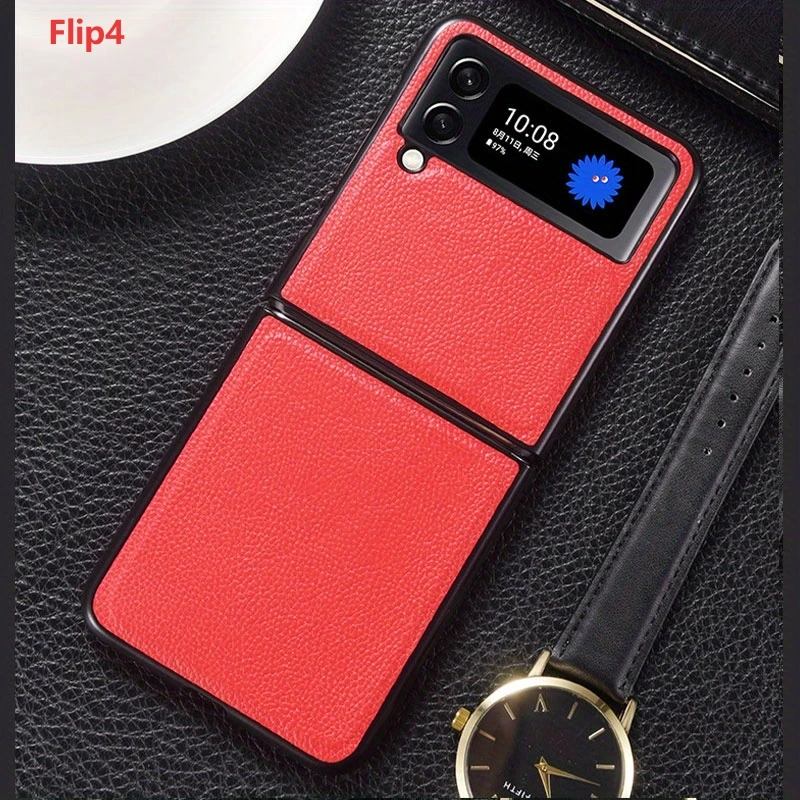 Luxuriöse Business-Style Retro Litchi-Textur Hülle für Samsung Galaxy Z Flip 8 6 5 4 3 5G Flip7 FE Ultra Dünne Harte Stoßfeste Abdeckung – Detail 11