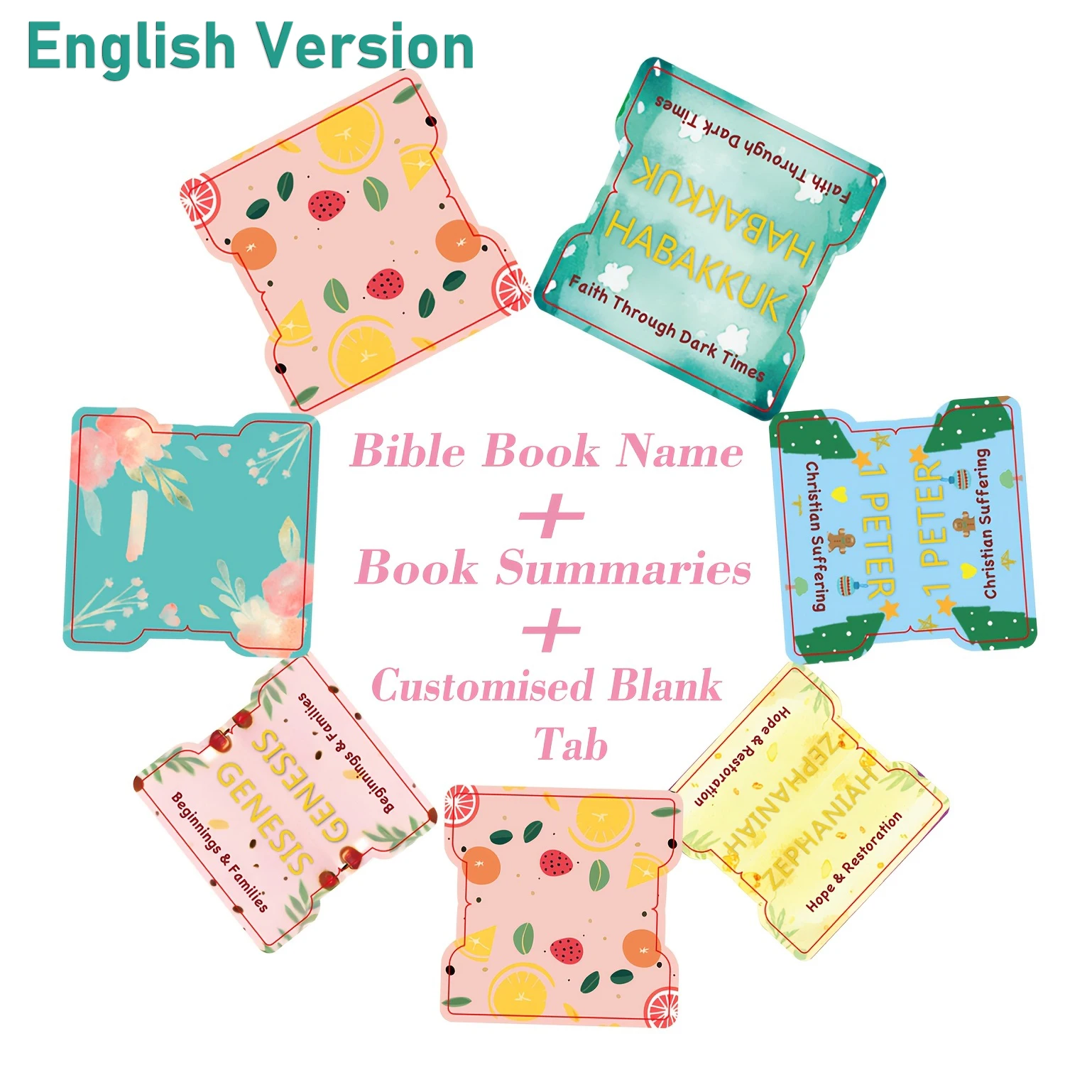 

Вкладки из Испанской/английской Библии, элегантное содержание Библии с питательной книгой Soul, летние вещи, новые и старые вкладки с именами книги