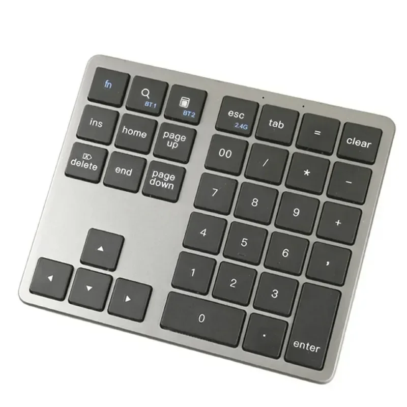 2.4G Bluetooth Number Pad Ultra-thin Wireless Numpad USB Rechargeable Numeric Keypad for IOS Android Window Digital Keyboard