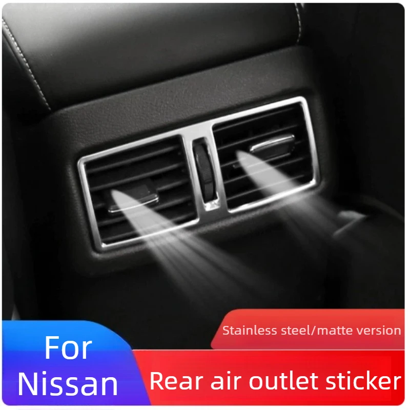 For Nissan Sentra/Sylphy B18 Modified Air Conditioner After Discharge Trend Bright Sticker Car Out Trend Decorative Frame Tools