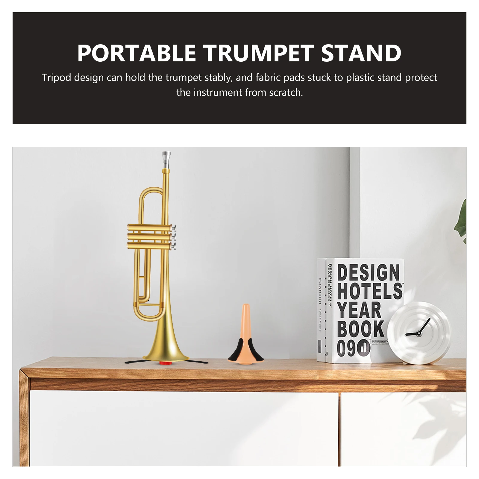 

Wind Instrument Accessories Folding Trumpet Stand Tripod Metal Accessory Detachable Cornet