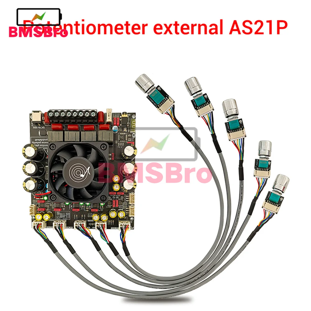 TPA3255 JRC2068 300W+300W+600W 2.1 Channel HiFi Audio Power Amplifier Board External Potentiometer for Speaker Subwoofer