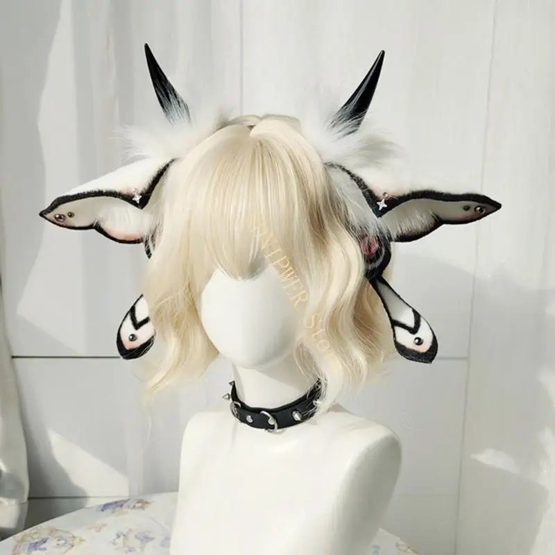 Wolf Ears Headbands Novelty Masquerades Hair Hoop Celebration Headwear D08E