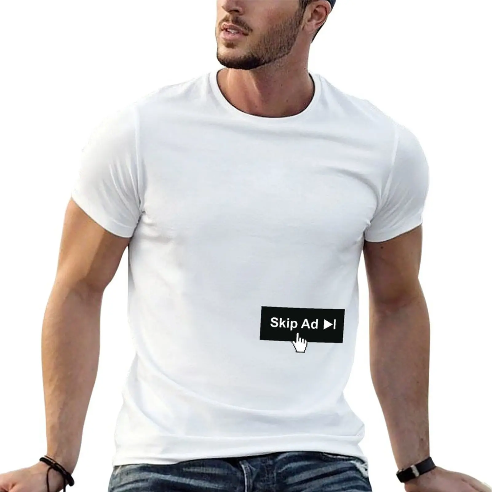 skip ad T-Shirt Funny t-shirt blue archive shirts graphic tee men