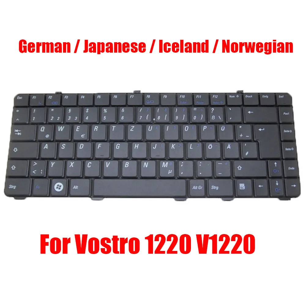 

Клавиатура для ноутбука DELL Vostro 1220 V1220, черная, немецкая/японская/Исландская/норвежская