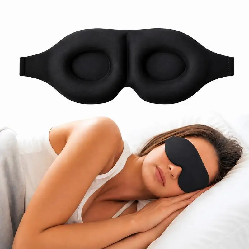 Light Blocking 3D Sleep Mask 1/2/3Pcs Soft Breathable Eye Shade for Night Sleep Aid Travel Airplane Use