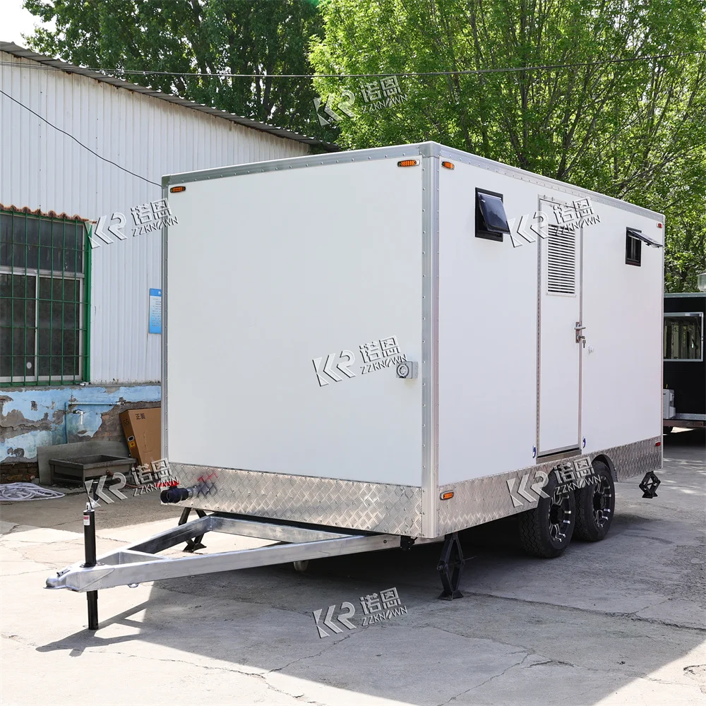 DOT CE Restroom Trailer Bathroom Cart Weddings Portable Toilets Shower Rooms Luxury Restroom Trailer for Outdoor Events