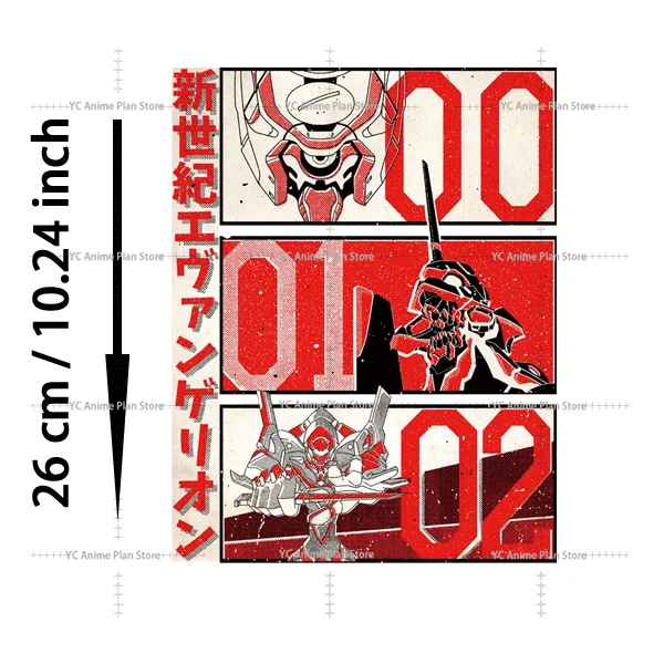 Evangelion Ayanami Rei EVA-01 Sticker on clothes custom patches DIY children T-shirt Decal Decor stripes appliques - view 3