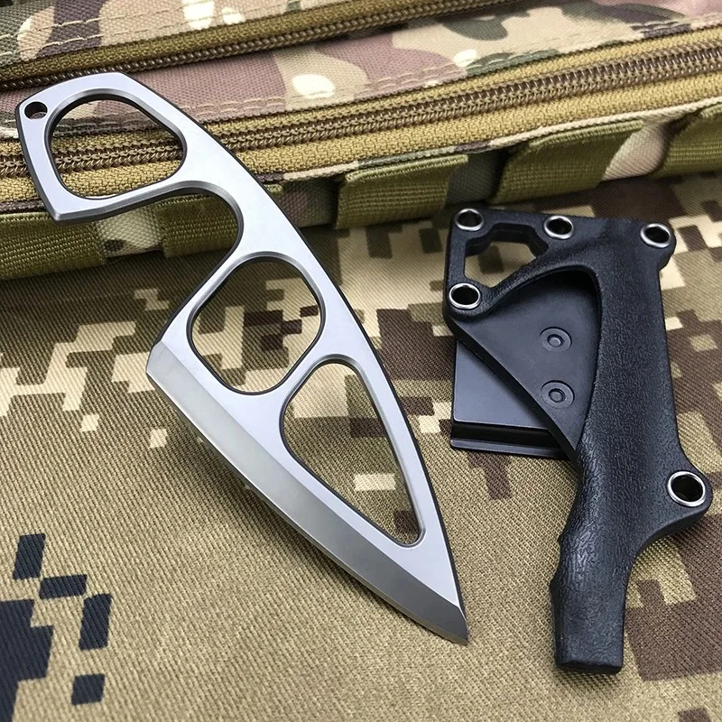 

Мини-ожерелье с фиксированным лезвием, нож, тактический EDC, лезвие 440C, ручка из нержавеющей стали, самооборона, выживание, рыбалка с ножнами из АБС-пластика