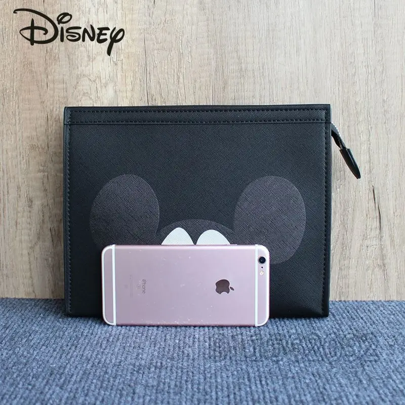 Bolsa Disney Mickey Masculina, bolsa envelope de grande capacidade, bolsa para computador, marca de luxo, moda, alta qualidade, nova