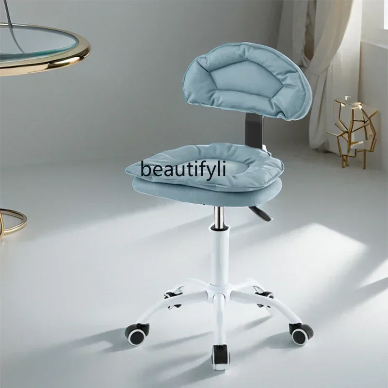 

YH Y простой подъемный барный стул, бытовой вращающийся стул со спинкой, барный стул, косметический стул, шкив, специальный стол и стул для дизайна ногтей