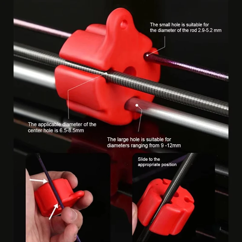 الصيد رود كليب سيليكون الصيد رود حامل الكرة مع الكرة 5 حفرة متعددة الوظائف حزمة الكرة معالجة العلاقات الصيد رود أداة #1